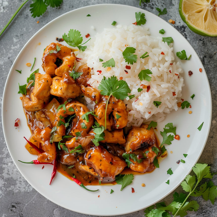 Satay Tofu Knot with Rice